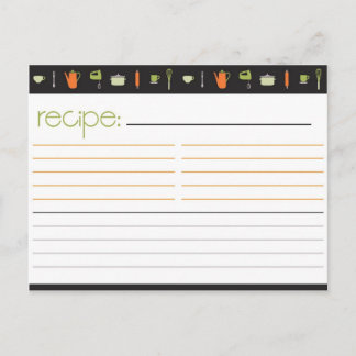 Tarjeta de receta para ducha de novia