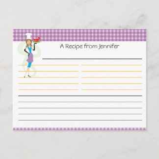 Tarjeta de receta para ducha de novia