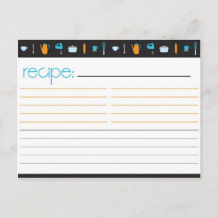 Tarjeta de receta para ducha de novia