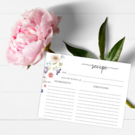 Tarjeta de receta para ducha de novia