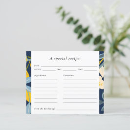 Tarjeta de receta para ducha de novia con limón cí