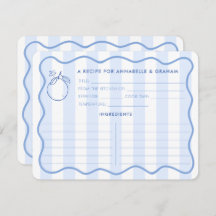 Tarjeta de receta para ducha de novia de cítricos 