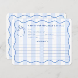 Tarjeta de receta para ducha de novia de cítricos 