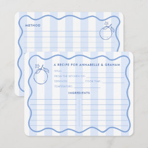 Tarjeta de receta para ducha de novia de cítricos 