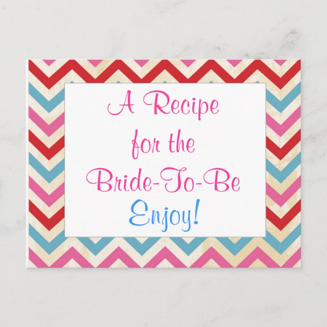 Tarjeta de receta para duchas de bonito (Anverso)