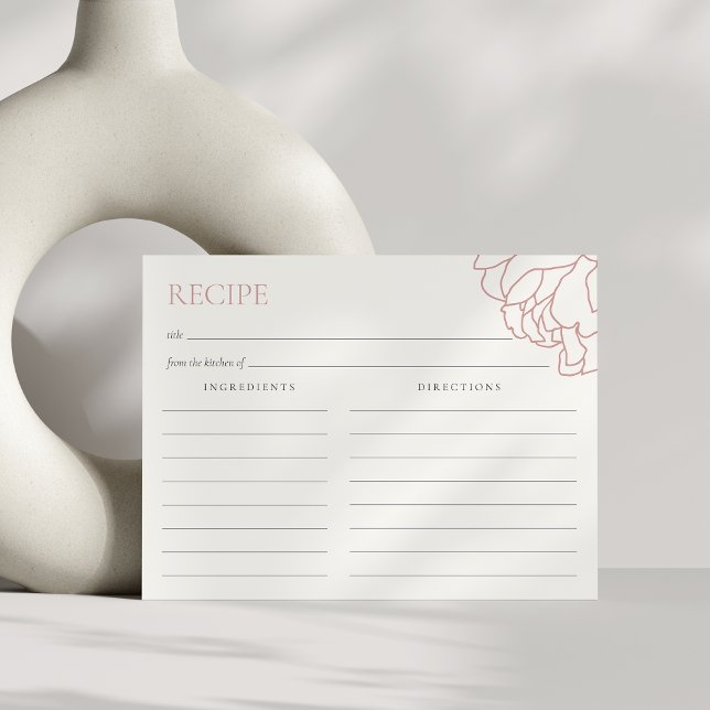 Tarjeta de receta para duchas Rosa Peony Garden Br (Subido por el creador)