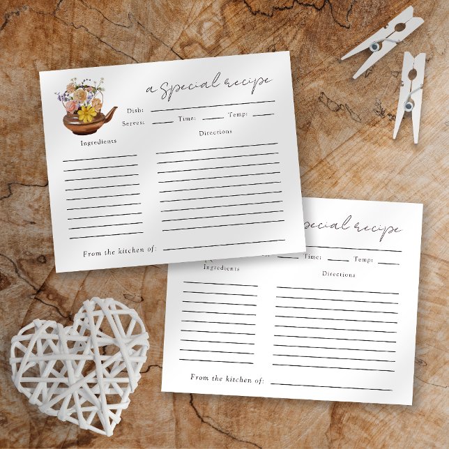 Tarjeta de receta para Fiesta de té de lluvia flor (Subido por el creador)