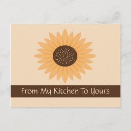 Tarjeta de receta para girasol