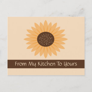 Tarjeta de receta para girasol