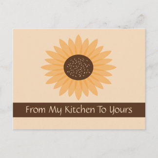 Tarjeta de receta para girasol