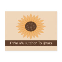 Tarjeta de receta para girasol