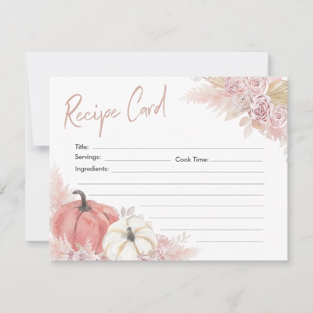 Tarjeta de receta para la caída bohemia en el amor (Anverso)