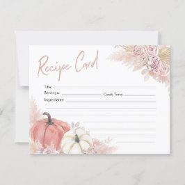 Tarjeta de receta para la caída bohemia en el amor