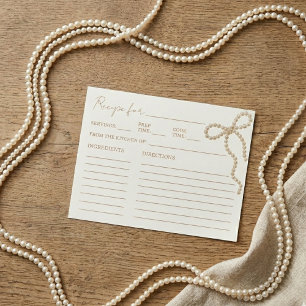 Tarjeta de receta para la despedida de soltera con