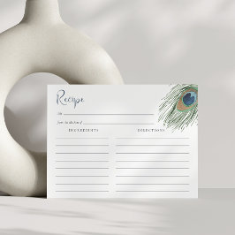 Tarjeta de receta para la ducha de la novia con pl