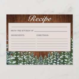 Tarjeta de receta para la ducha de la novia de la 