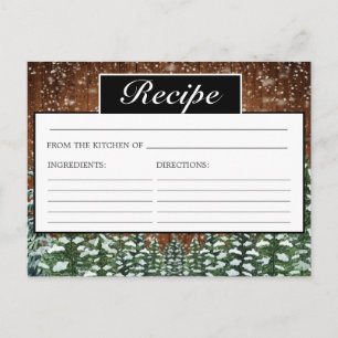 Tarjeta de receta para la ducha de la novia de la