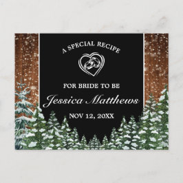 Tarjeta de receta para la ducha de la novia de la