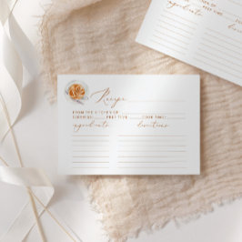 Tarjeta de receta para la ducha de novia de taza d