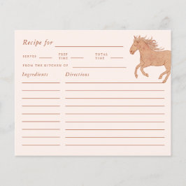 Tarjeta de receta para la ducha de novia rosa de n