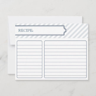 Tarjeta de receta para novias | Azul pavo real