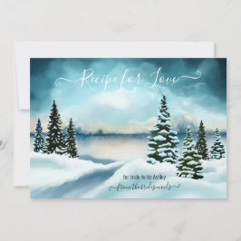 Tarjeta de receta para novias con foto de Winter W