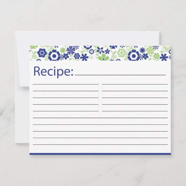 Tarjeta de receta para novias | Limpieza y marina (Anverso)