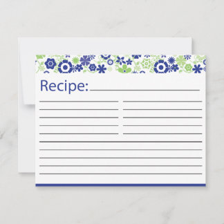 Tarjeta de receta para novias | Limpieza y marina