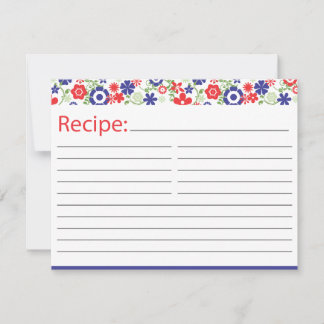 Tarjeta de receta para novias | Rojo y Marina