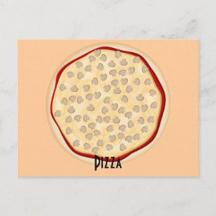 Tarjeta de receta para pizza para hongos