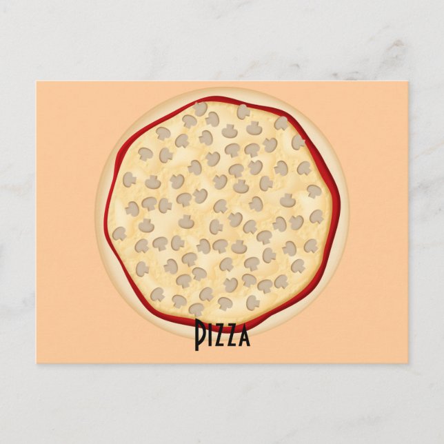 Tarjeta de receta para pizza para hongos (Anverso)