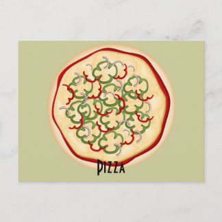 Tarjeta de receta para pizzas y cebollas