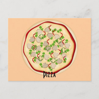 Tarjeta de receta para pizzas y pimientos