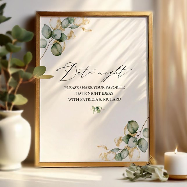 Tarjeta de Receta para Señal de Ducha de Novia con (Subido por el creador)