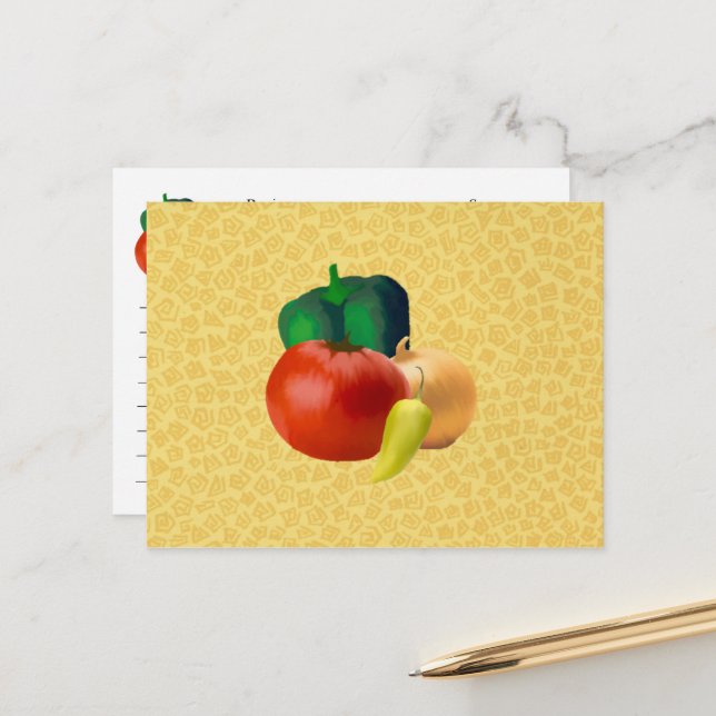 Tarjeta de receta para vegetarianos (Anverso/Reverso In Situ)