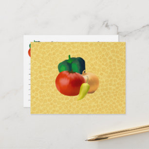 Tarjeta de receta para vegetarianos