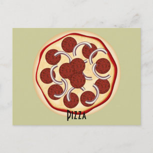 Tarjeta de receta Pepperoni and Onions Pizza