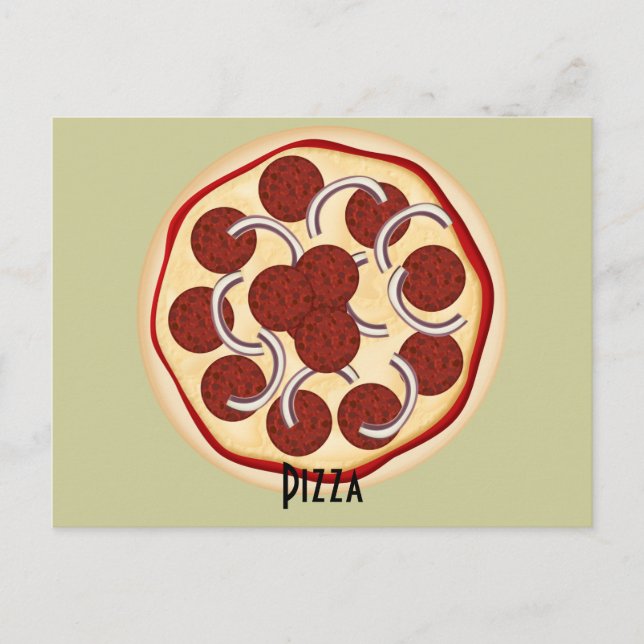 Tarjeta de receta Pepperoni and Onions Pizza (Anverso)