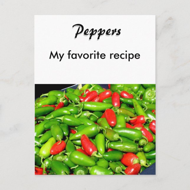 Tarjeta de receta - Peppers (Anverso)