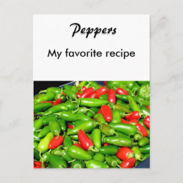 Tarjeta de receta - Peppers