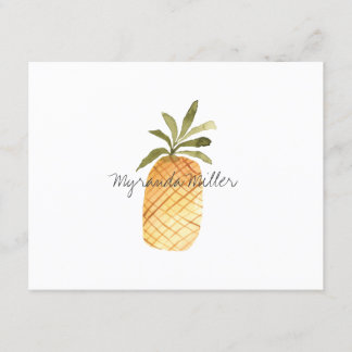 Tarjeta de receta personalizada de piña de moda
