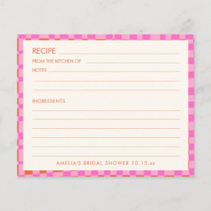 Tarjeta de Receta Personalizada de Regadera de Bod