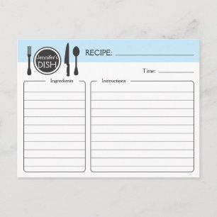 Tarjeta de receta personalizada para ducha de novi