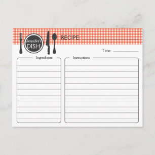 Tarjeta de receta personalizada para ducha de novi