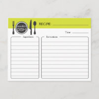 Tarjeta de receta personalizada para ducha de novi