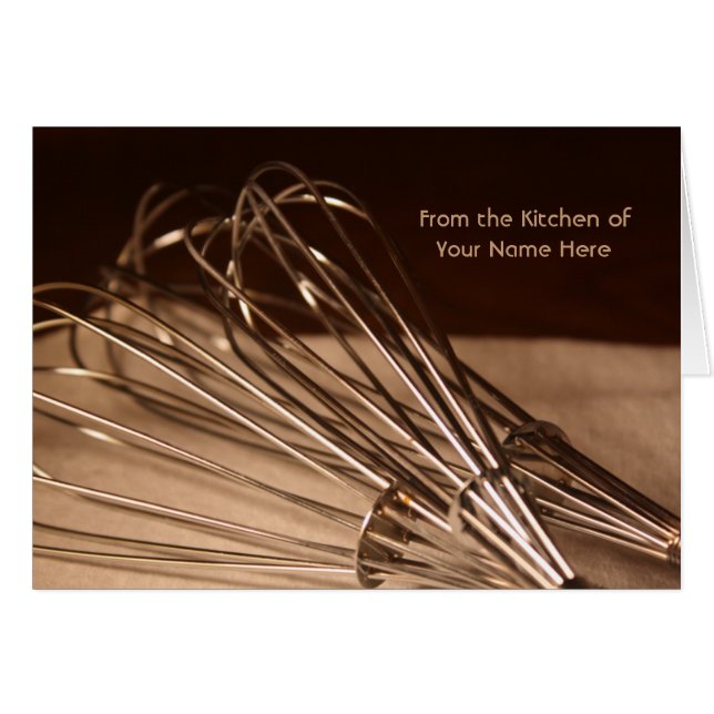 Tarjeta de receta personalizada Whisk (Anverso (Horizontal))