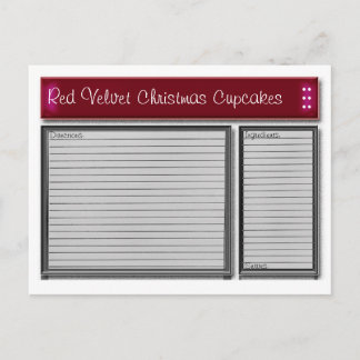 Tarjeta de receta Personalizado de Red Accents