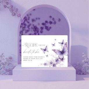 Tarjeta de receta que me da mariposas ducha de nov