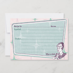Tarjeta de Receta Retro Beehive Hairdo