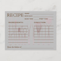 Tarjeta de Receta Retro Herramientas de Cocina Ray